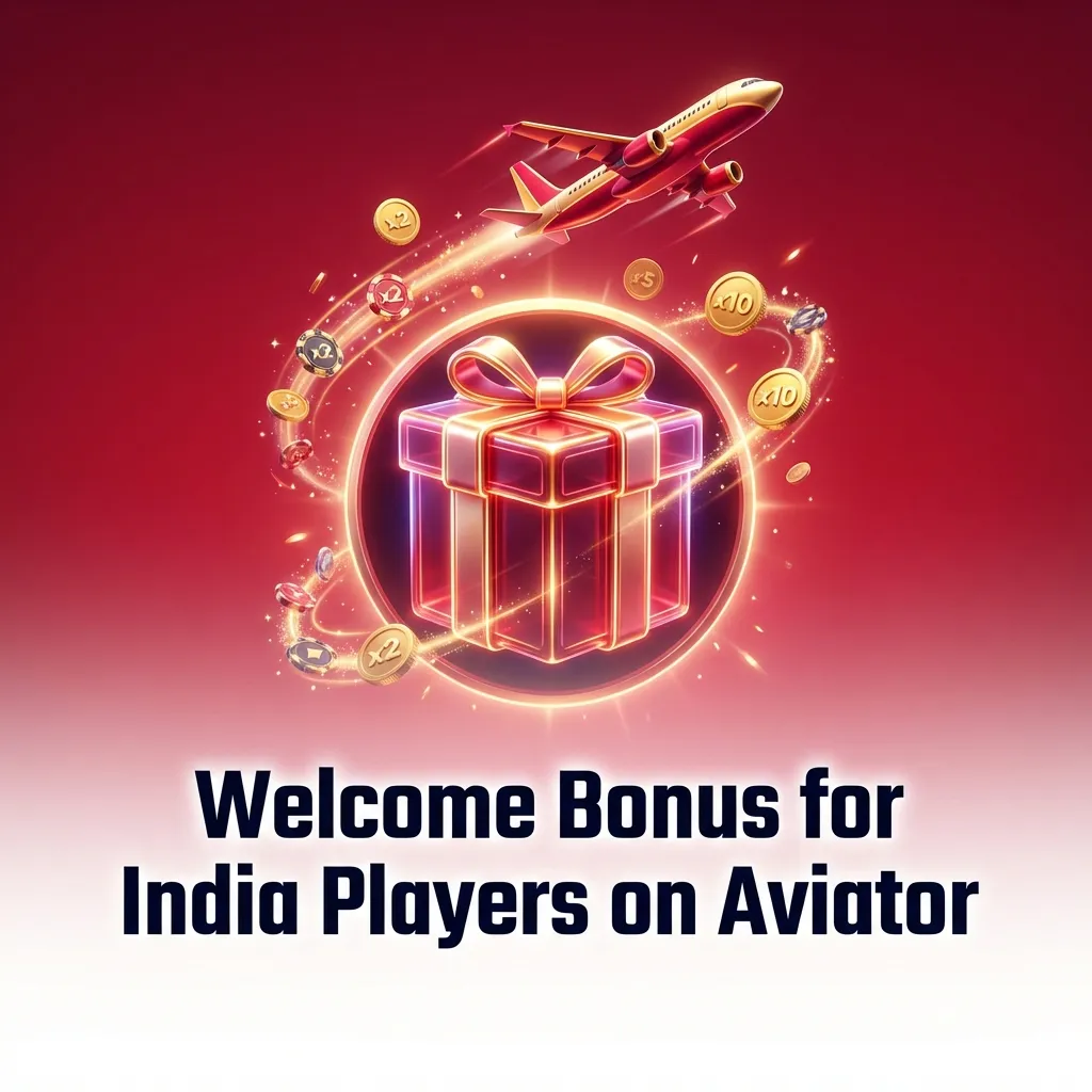 Colorful casino banner promoting India Aviator welcome bonus up to ₹1,50,000 with steps to claim and play