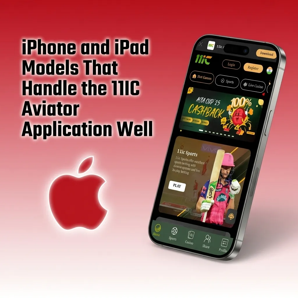 Various iPhone and iPad models listed as compatible with the 11IC Aviator PWA for smooth gameplay