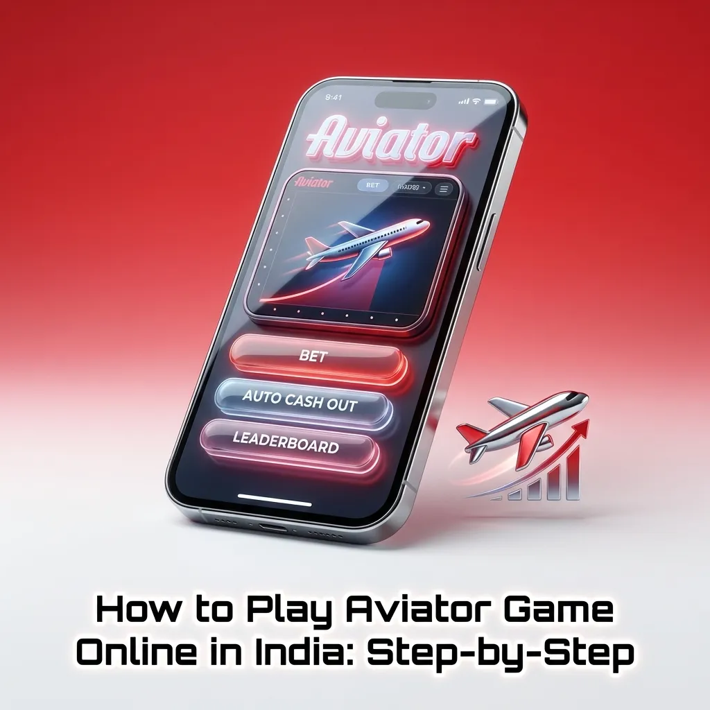 Step-by-step guide graphic showing how to register, deposit, play Aviator, and withdraw winnings on Indian casino sites
