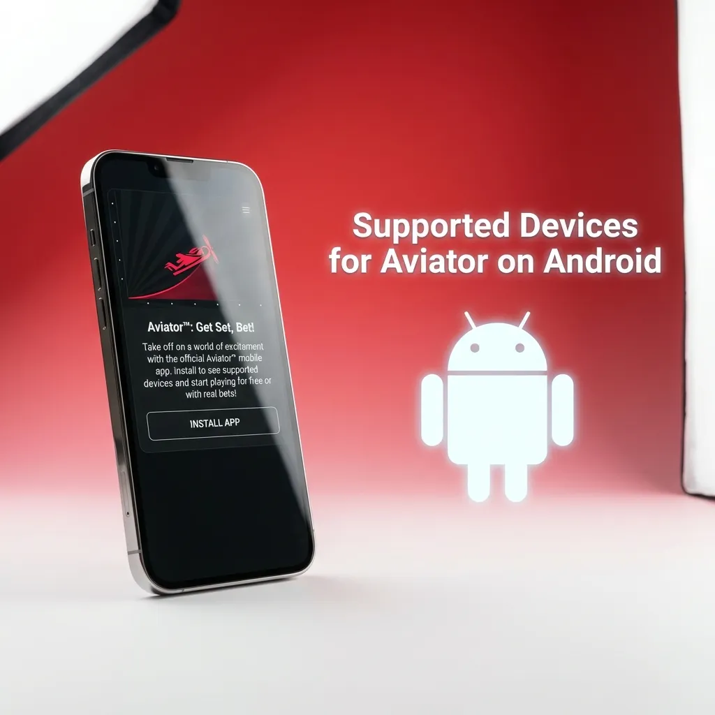 Infographic listing tested Android phones for Aviator, from Redmi Note 9 to Samsung Galaxy S24, grouped by budget to flagship tiers