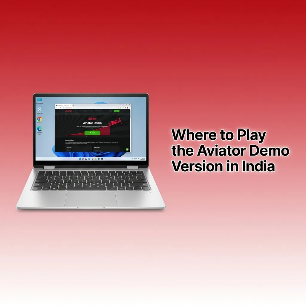 Illustration of Aviator demo game with rising multiplier, cash out button, and plane on mobile and desktop screens.