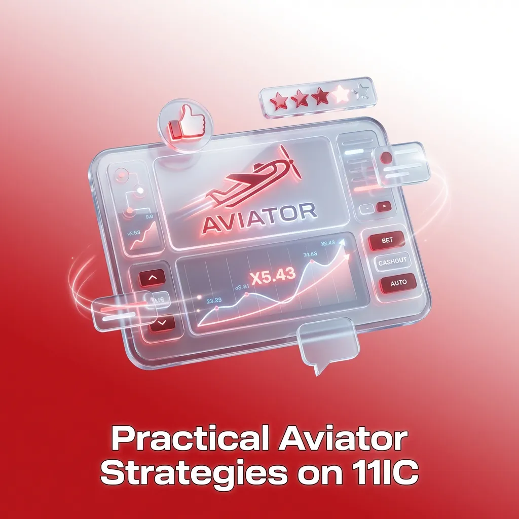 Illustration of Aviator game strategy tips on 11IC, highlighting low stakes, split bets, and steady 1.5x–2x cashout targets